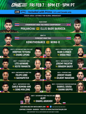ONE Fight Night 28: Prajanchai vs. Barboza