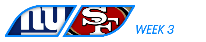 Week 3 - FINAL: San Francisco 49ers 30, New York Giants 12
