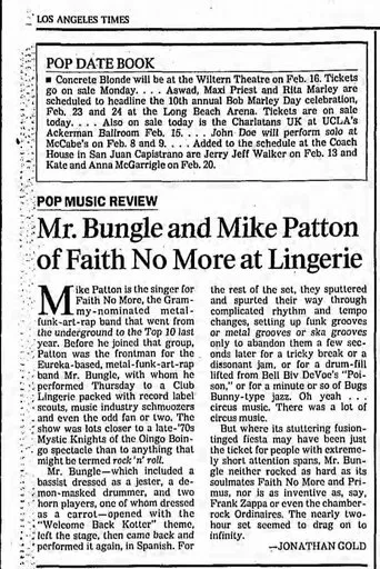 Mr. Bungle - Live at Club Lingerie