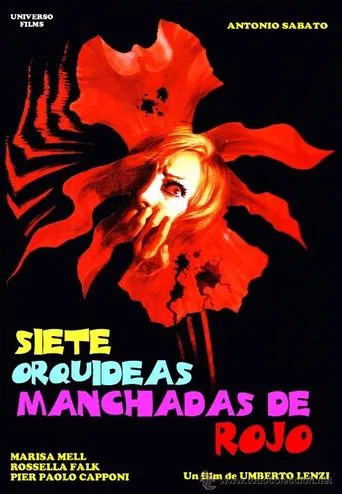 Siete orquídeas manchadas de rojo