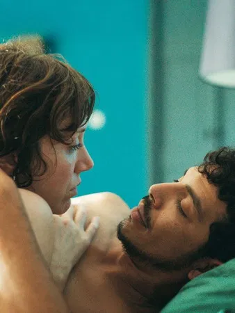 Behind the palm trees