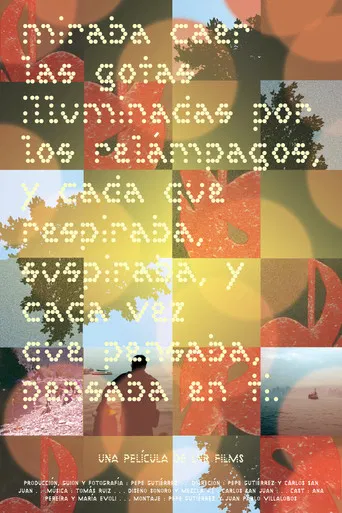 Miraba caer las gotas iluminadas por los relámpagos, y cada que respiraba suspiraba, y cada vez que pensaba, pensaba en ti